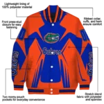 personalized florida gators spider mark blue orange varsity jacket best selling.webp