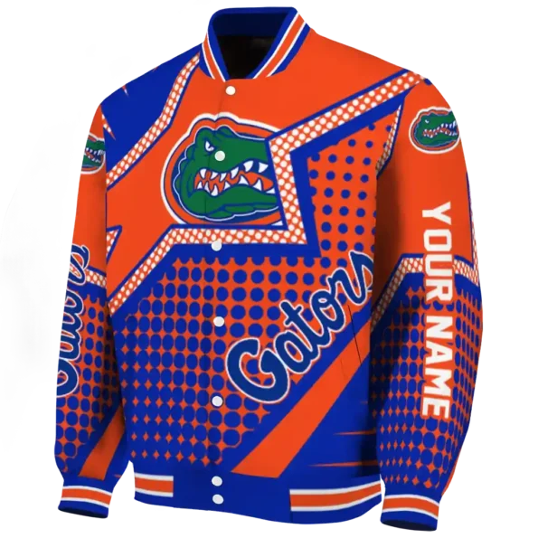 personalized florida gators star burst blue varsity jacket best selling