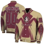 personalized florida state seminoles spider mark garnet gold varsity jacket best selling.webp