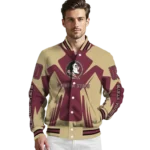 personalized florida state seminoles spider mark garnet gold varsity jacket best selling.webp