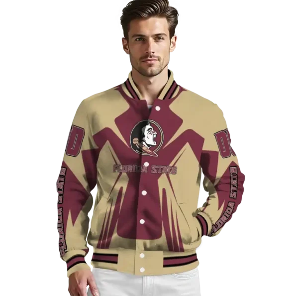 personalized florida state seminoles spider mark garnet gold varsity jacket high quality.webp