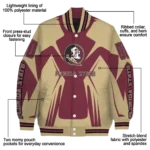 personalized florida state seminoles spider mark garnet gold varsity jacket best selling.webp