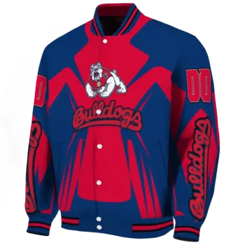 personalized fresno state bulldogs spider mark red blue varsity jacket best selling.webp