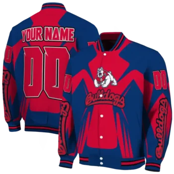 personalized fresno state bulldogs spider mark red blue varsity jacket fashion forward.webp