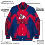 personalized fresno state bulldogs spider mark red blue varsity jacket best selling.webp