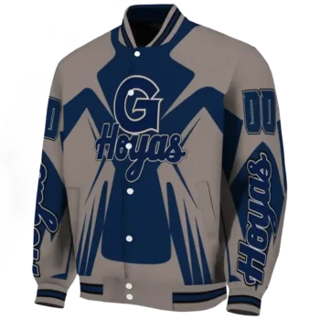 personalized georgetown hoyas spider mark blue grey varsity jacket best selling.webp