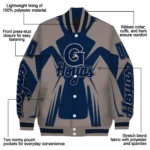 personalized georgetown hoyas spider mark blue grey varsity jacket best selling.webp