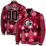 personalized-georgia-bulldogs-pyramid-shapes-red-varsity-jacket-best-selling.webp