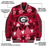 personalized-georgia-bulldogs-pyramid-shapes-red-varsity-jacket-best-selling.webp