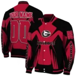 personalized georgia bulldogs spider mark red black varsity jacket best selling.webp