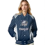 personalized-georgia-southern-eagles-hexagon-grid-blue-varsity-jacket-best-selling.webp