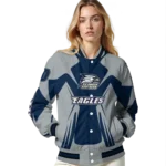 personalized georgia southern eagles spider mark blue grey varsity jacket best selling.webp