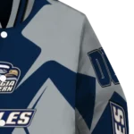 personalized georgia southern eagles spider mark blue grey varsity jacket best selling.webp