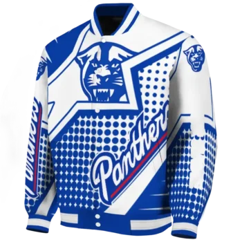 personalized georgia state panthers star burst blue varsity jacket best selling.webp