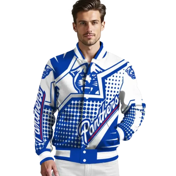 personalized georgia state panthers star burst blue varsity jacket high quality.webp