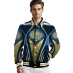 personalized georgia tech yellow jackets mesh chest blue black varsity jacket best selling.webp