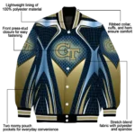 personalized georgia tech yellow jackets mesh chest blue black varsity jacket best selling.webp