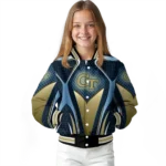 personalized georgia tech yellow jackets mesh chest blue black varsity jacket best selling.webp