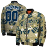 personalized-georgia-tech-yellow-jackets-pyramid-shapes-gold-bomber-jacket-best-selling.webp