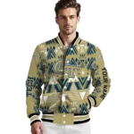 personalized georgia tech yellow jackets pyramid shapes gold varsity jacket best selling.webp