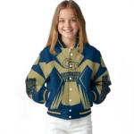 personalized georgia tech yellow jackets spider mark gold blue varsity jacket best selling.webp