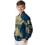 personalized georgia tech yellow jackets spider mark gold blue varsity jacket best selling.webp
