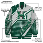 personalized hawaii rainbow warriors star burst green varsity jacket best selling.webp