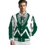 personalized-hawaii-rainbow-warriors-v-stripes-green-white-varsity-jacket-best-selling.webp