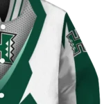 personalized-hawaii-rainbow-warriors-v-stripes-green-white-varsity-jacket-best-selling.webp