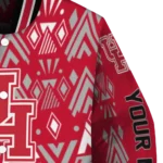 personalized houston cougars pyramid shapes red varsity jacket best selling.webp