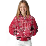 personalized houston cougars pyramid shapes red varsity jacket best selling.webp
