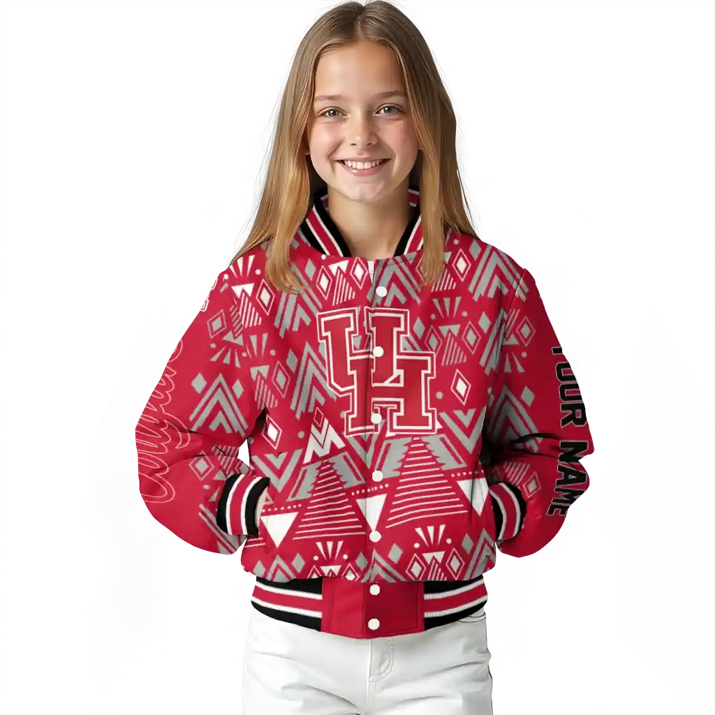personalized houston cougars pyramid shapes red varsity jacket top rated.webp personalized houston cougars pyramid shapes red varsity jacket top rated.webp