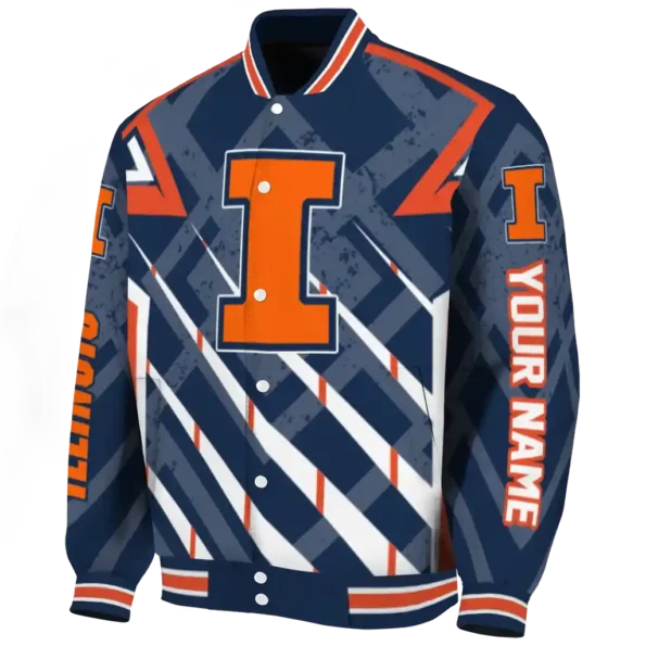 personalized illinois fighting illini chevron angles blue varsity jacket best selling.webp