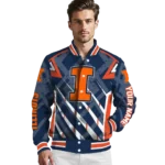 personalized illinois fighting illini chevron angles blue varsity jacket best selling.webp