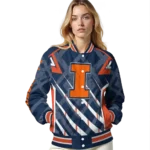 personalized illinois fighting illini chevron angles blue varsity jacket best selling.webp