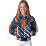 personalized illinois fighting illini chevron angles blue varsity jacket best selling.webp
