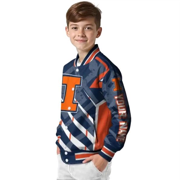 personalized illinois fighting illini chevron angles blue varsity jacket trendy.webp