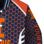 personalized illinois fighting illini hexagon grid blue varsity jacket best selling.webp