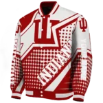 personalized indiana hoosiers star burst red varsity jacket best selling.webp