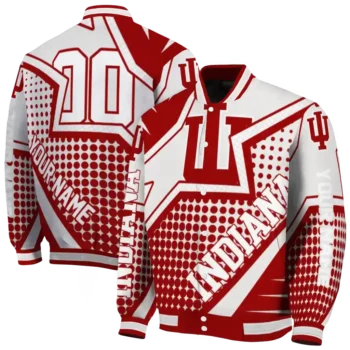 personalized indiana hoosiers star burst red varsity jacket fashion forward.webp