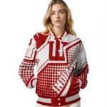 personalized indiana hoosiers star burst red varsity jacket best selling.webp