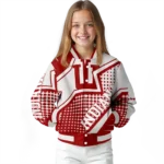 personalized indiana hoosiers star burst red varsity jacket best selling.webp