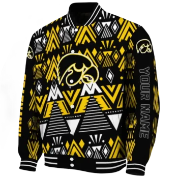 personalized iowa hawkeyes pyramid shapes black varsity jacket best selling.webp