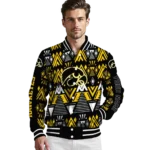 personalized iowa hawkeyes pyramid shapes black varsity jacket best selling.webp