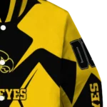 personalized-iowa-hawkeyes-spider-mark-black-gold-varsity-jacket-best-selling.webp