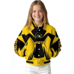 personalized-iowa-hawkeyes-spider-mark-black-gold-varsity-jacket-best-selling.webp