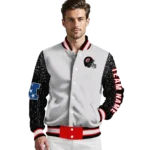 personalized-jacksonville-state-gamecocks-speckled-arms-red-gray-varsity-jacket-best-selling.webp