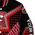 personalized jacksonville state gamecocks star burst red varsity jacket best selling.webp