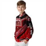 personalized jacksonville state gamecocks star burst red varsity jacket best selling.webp