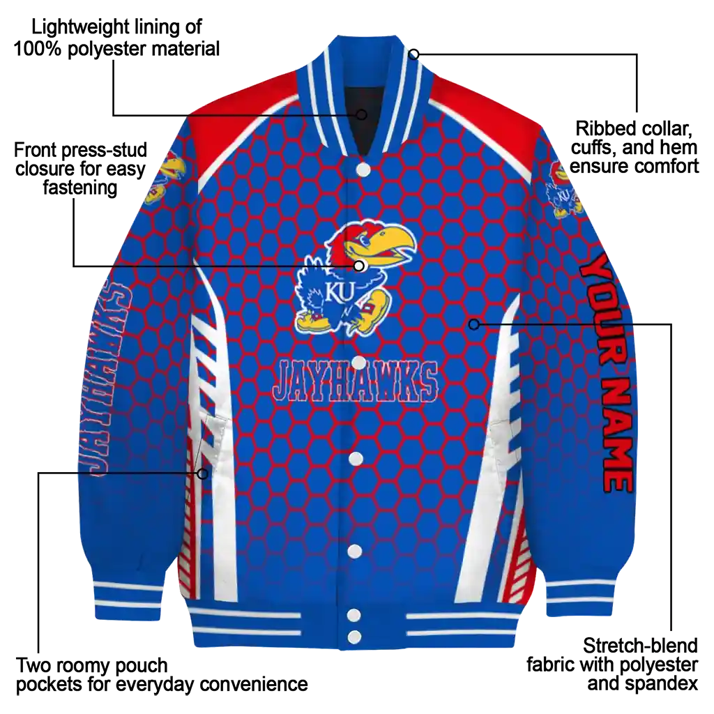 personalized kansas jayhawks hexagon grid blue varsity jacket new arrival.webp personalized kansas jayhawks hexagon grid blue varsity jacket new arrival.webp
